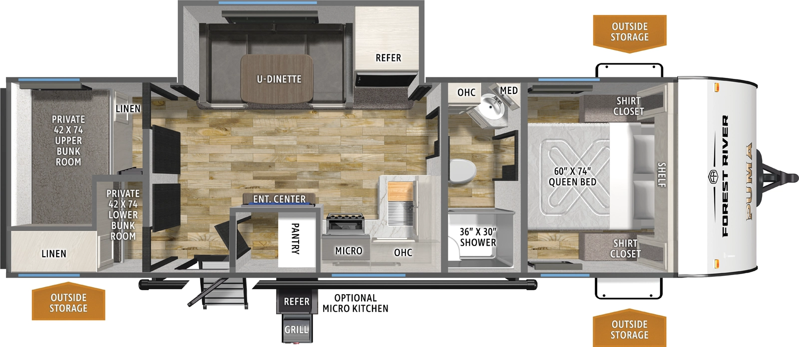 Puma Camping Edition 263BHCE Floorplan
